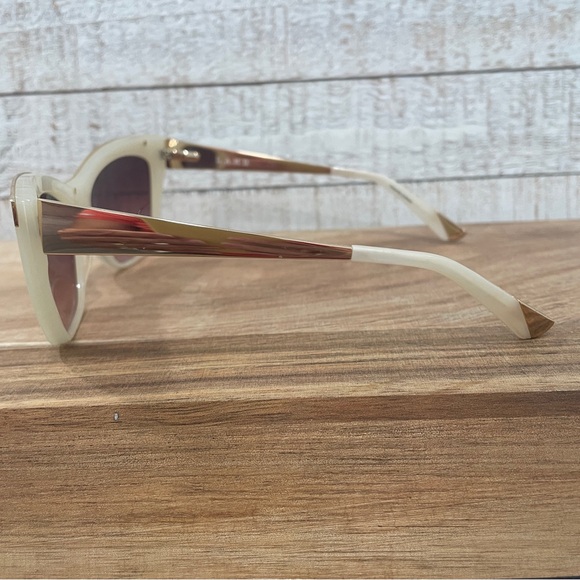 L.A.M.B. by Gwen Stefani LA507 Sunglasses Cat Eye Bone Gold (NWOT) 54-15-135 - Picture 8 of 15